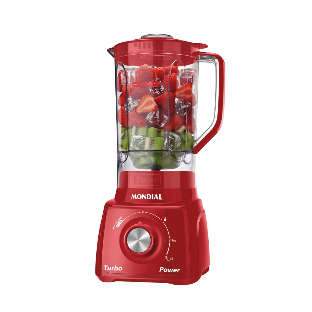 Liquidificador Mondial Turbo Power L99-fr 3 Velocidades 550W Liquidificador Mondial Turbo Power L99-fr 3 Velocidades 550W